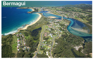 Aireal view of Bermagui.