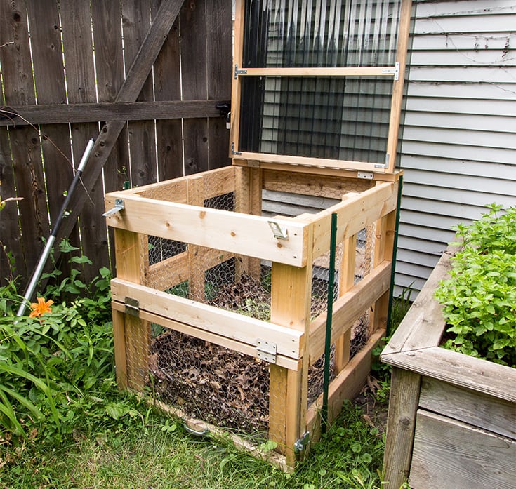 Home made compost bin.